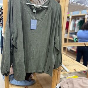 Old Navy Sage Green Long Sleeve Top